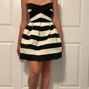 Black and white cocktail dress